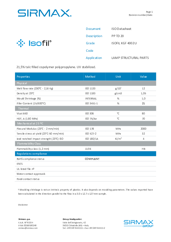 isofil-kgf-4002u